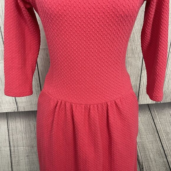 Matilda Jane Women's Small Pink Virginia Textured Dress with Pockets - Picture 3 of 8